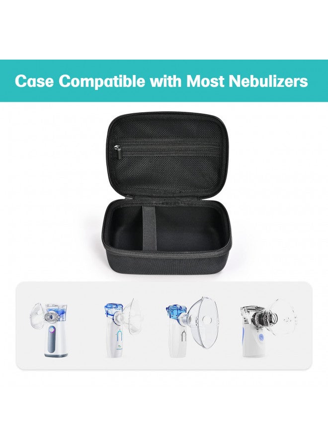 ProCase Carrying Case for Portable Nebulizer Travel, Handheld Nebulizador Machine for Adults Kids, Hard Organizer Holder Storage Bag with Pocket for Chamber Inhaler Spacer Asthma Medicine Kits -Black - Image 3