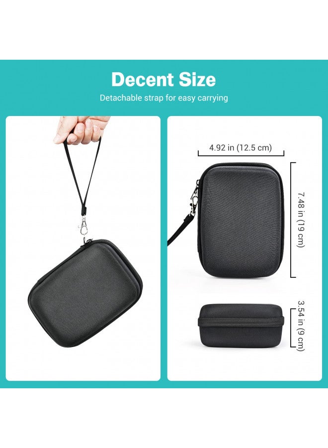 ProCase Carrying Case for Portable Nebulizer Travel, Handheld Nebulizador Machine for Adults Kids, Hard Organizer Holder Storage Bag with Pocket for Chamber Inhaler Spacer Asthma Medicine Kits -Black - Image 4