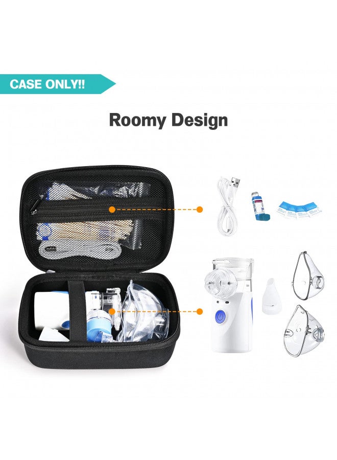 ProCase Carrying Case for Portable Nebulizer Travel, Handheld Nebulizador Machine for Adults Kids, Hard Organizer Holder Storage Bag with Pocket for Chamber Inhaler Spacer Asthma Medicine Kits -Black - Image 2