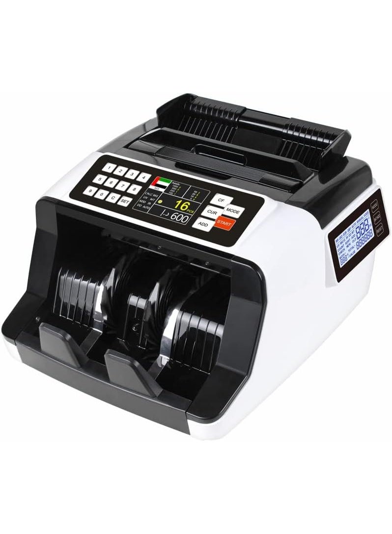 Crony AL-7200 Currency Counter And Money Detector With Rechargeable Battery – High-Speed Banknote Counting Machine 1000 Notes/Min, Single Denomination Value Counter, Professional Cash Counter For Banks, Retail, Offices – Dual LCD Display, UV And Magnetic Detection, Counterfeit Note Detector, Automatic And Manual Totaling, Batch Function, Currency Customization, Addition Function, Portable Rechargeable Bill Counter, Compact Money Counting Machine With RS232 Interface, AC 110-220V, 80W, Durable Design - Image 1