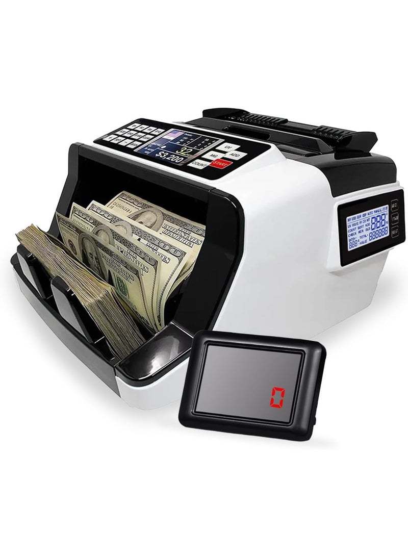 Crony AL-7200 Currency Counter And Money Detector With Rechargeable Battery – High-Speed Banknote Counting Machine 1000 Notes/Min, Single Denomination Value Counter, Professional Cash Counter For Banks, Retail, Offices – Dual LCD Display, UV And Magnetic Detection, Counterfeit Note Detector, Automatic And Manual Totaling, Batch Function, Currency Customization, Addition Function, Portable Rechargeable Bill Counter, Compact Money Counting Machine With RS232 Interface, AC 110-220V, 80W, Durable Design - Image 2
