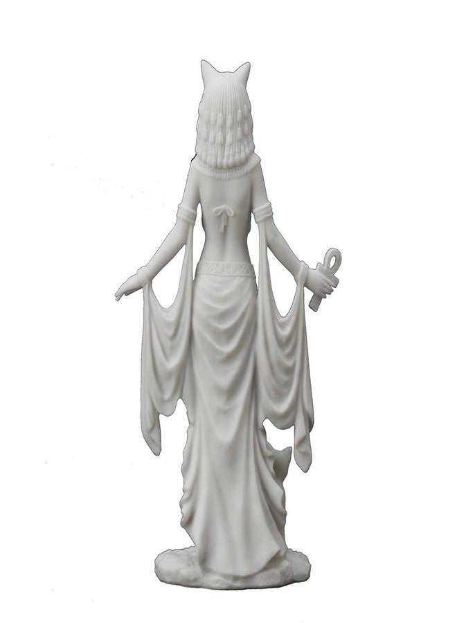 فيرونيز ديزاين تمثال باستيت، إلهة الحماية المصرية، من تصميم فيرونيز، مقاس 10 بوصات، مصنوع من الراتنج، بلمسة نهائية من الرخام الأبيض - Image 5