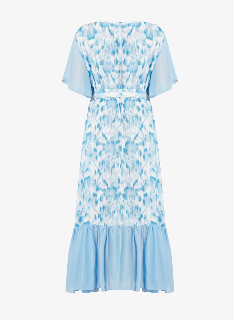 جينجر بلس فستان  لاين بنقشة الزهور وأكمام مكشكشة - Image 3