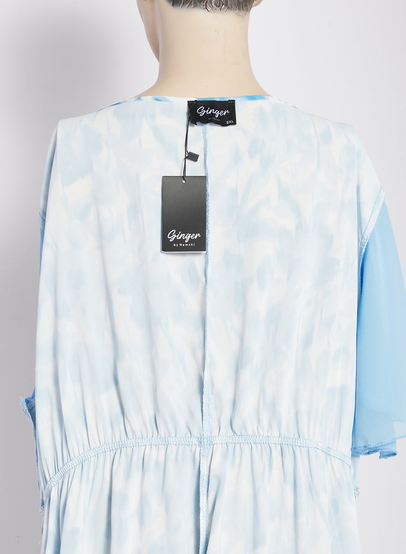 جينجر بلس فستان  لاين بنقشة الزهور وأكمام مكشكشة - Image 2