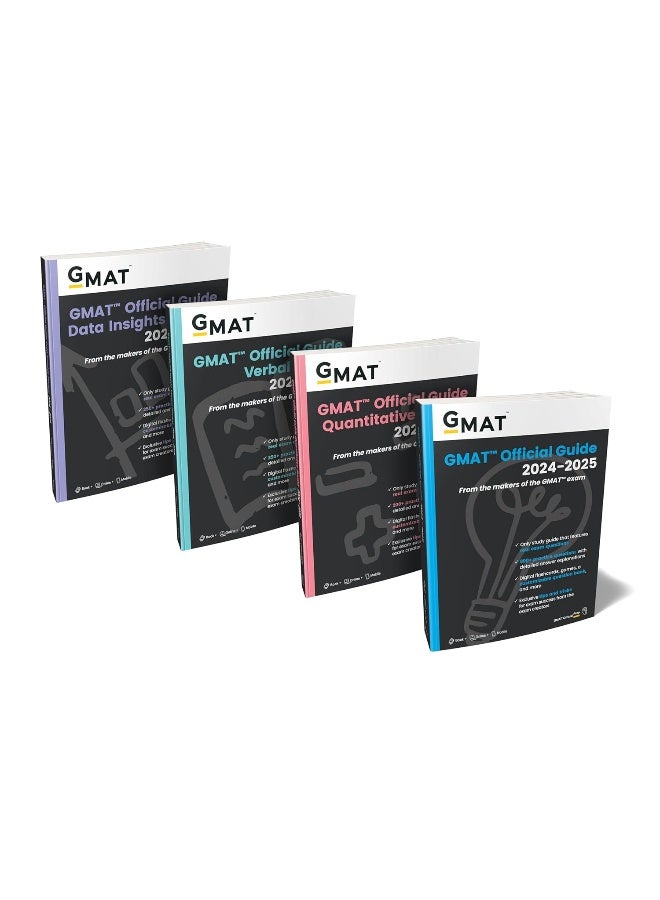 دليل GMAT الرسمي 2024-2025: حزمة: كتب + بنك أسئلة عبر الإنترنت