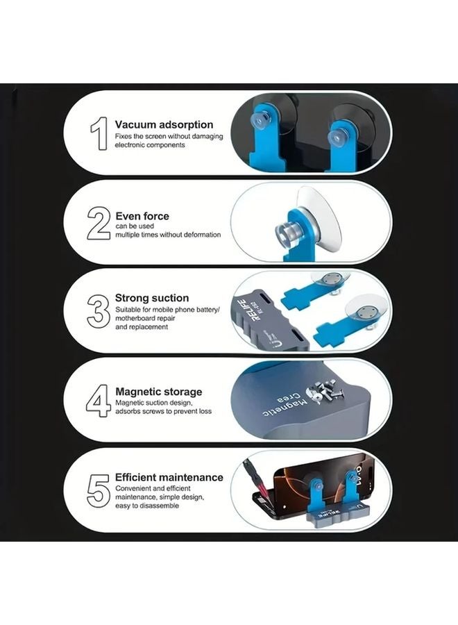 RL 092 Heavy Duty LCD Screen Repair Clamp With Strong Suction Cup Metal Uncharged Mobile Phone Maintenance Tool - Image 5