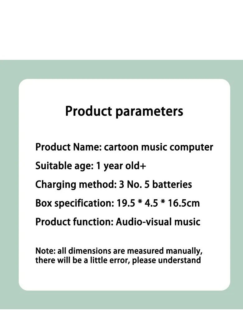 GULFLINK Kids Laptop Learning Machine Computer Toy Early Kids Learning Machine Educational Toys Yellow  - Image 4