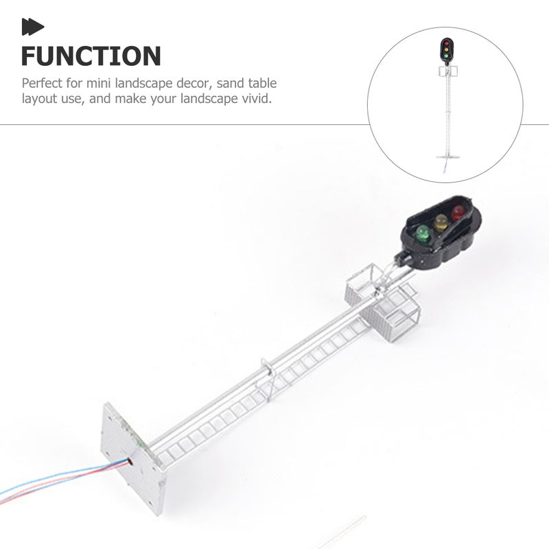 Model Train Lights, Durable Plastic Signal Decor for DIY Sand Table Layouts - Image 3