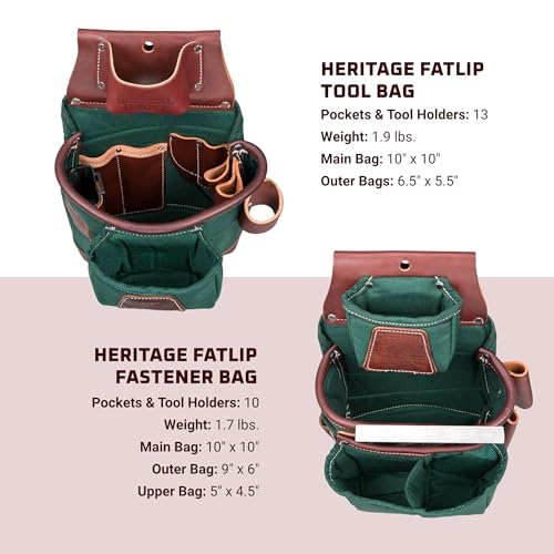 Occidental Leather Heritage FatLip Tool Bag Set - Large - 25 Pockets & Tool Holders - Made in USA - Image 4