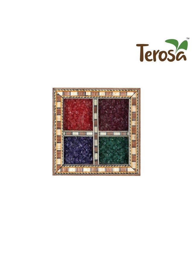 Terosa مجموعة ترواسا جواهر الصحراء من الحرف الخشبية - 4 حوامل أكواب - Image 4