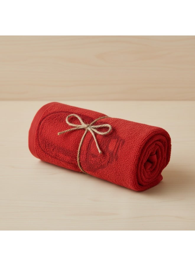 toãlla Kitchen towel set, 2 pieces ,2 colors, red grey, high absorbency, size 45*65 cm, 100% cotton, practical and easy to clean. - Image 3