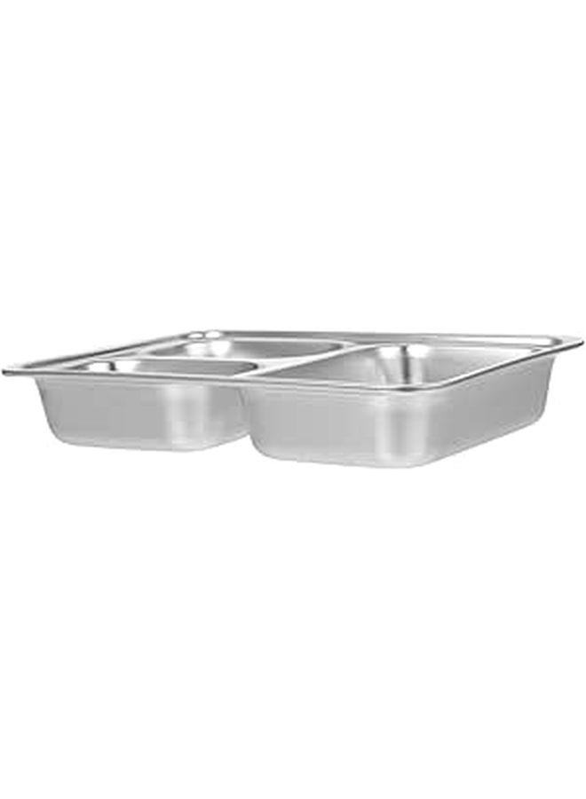 Stainless Steel Three Compartment Suction Plate For Toddlers Portion Control Serving Tray - Image 1