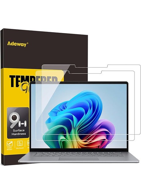 [2 Pack] Screen Protector For Microsoft Surface Laptop 7 Aipc 2024 13.8 Inch Tempered Glass Ultra Clear Smooth Touch Anti Scratch