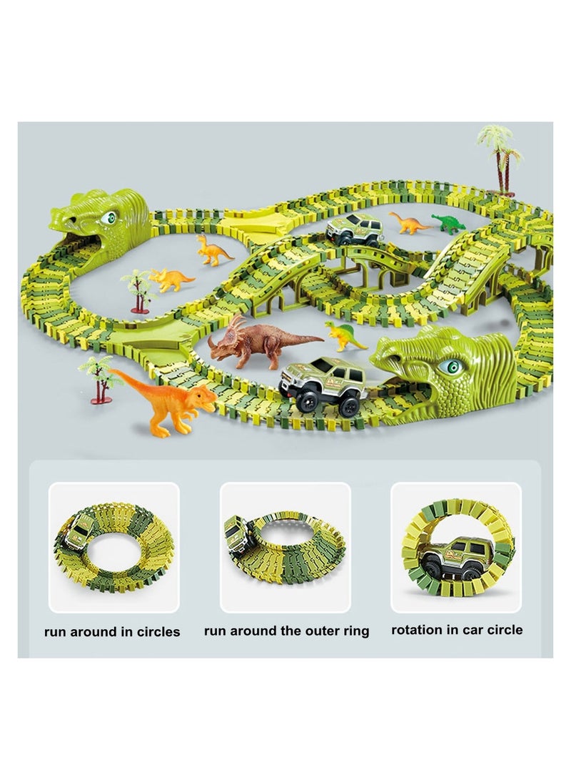 Cool Baby COOLBABY Dinosaur Toys Track Cars for Kids Dinosaur Car Race Track Toy Best Gift for Toddler Kids - Image 3