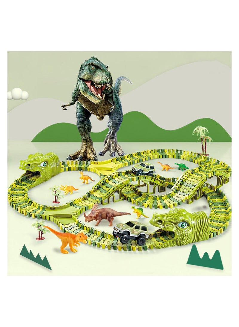 Cool Baby COOLBABY Dinosaur Toys Track Cars for Kids Dinosaur Car Race Track Toy Best Gift for Toddler Kids - Image 2