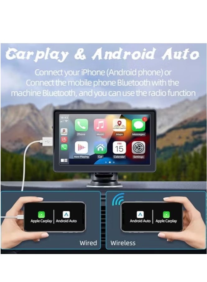 ZONBON 7 inch touch screen car screen supports CarPlay and Android Auto; easy to install without having to disassemble the car interior. - Image 5