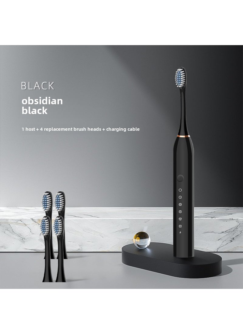 X3 Soft Bristle Electric Toothbrush Ultrasonic Black