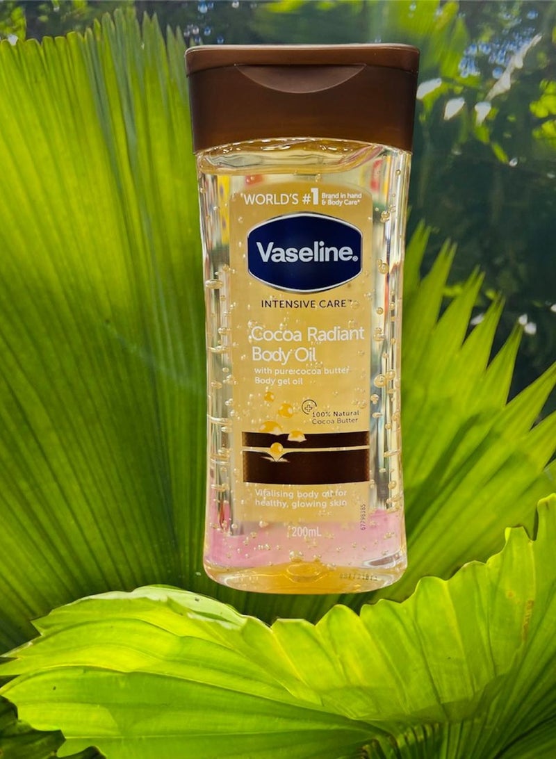 فازلين زيت الجسم المشع بالكاكاو للعناية المركزة باللون الأبيض 200 مل - Image 3