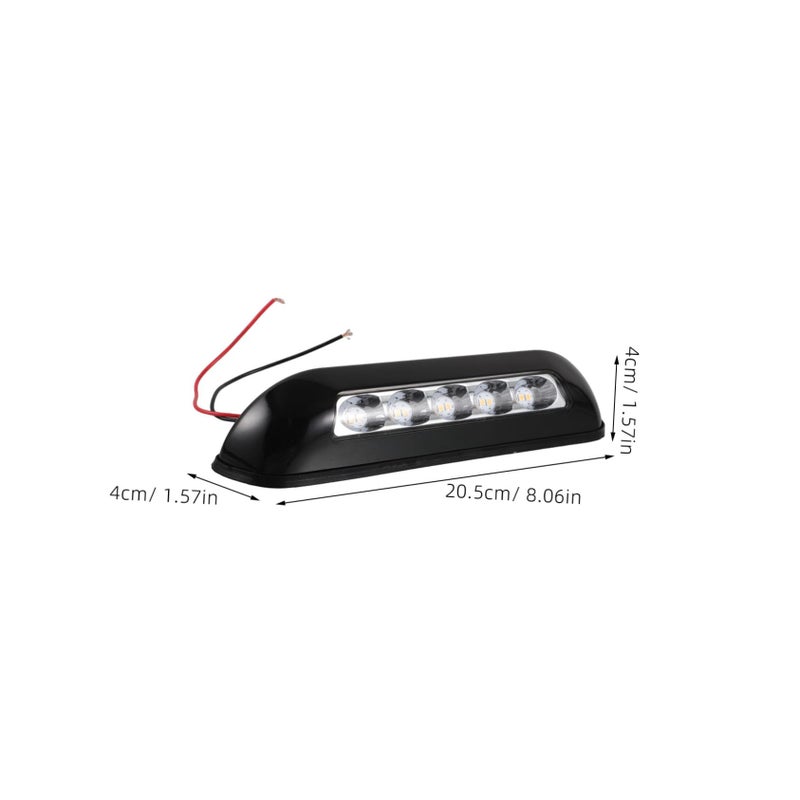 6W LED إضاءة داخلية وخارجية للهواء الطلق لمركبات التخييم والقوارب والمقطورات باللون الأسود - Image 3