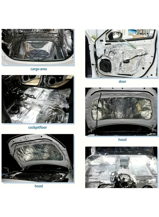 20pcs Car Sound Insulation Kit 5mm Thick For Doors Engine Hood And Drain Pipes - Image 4