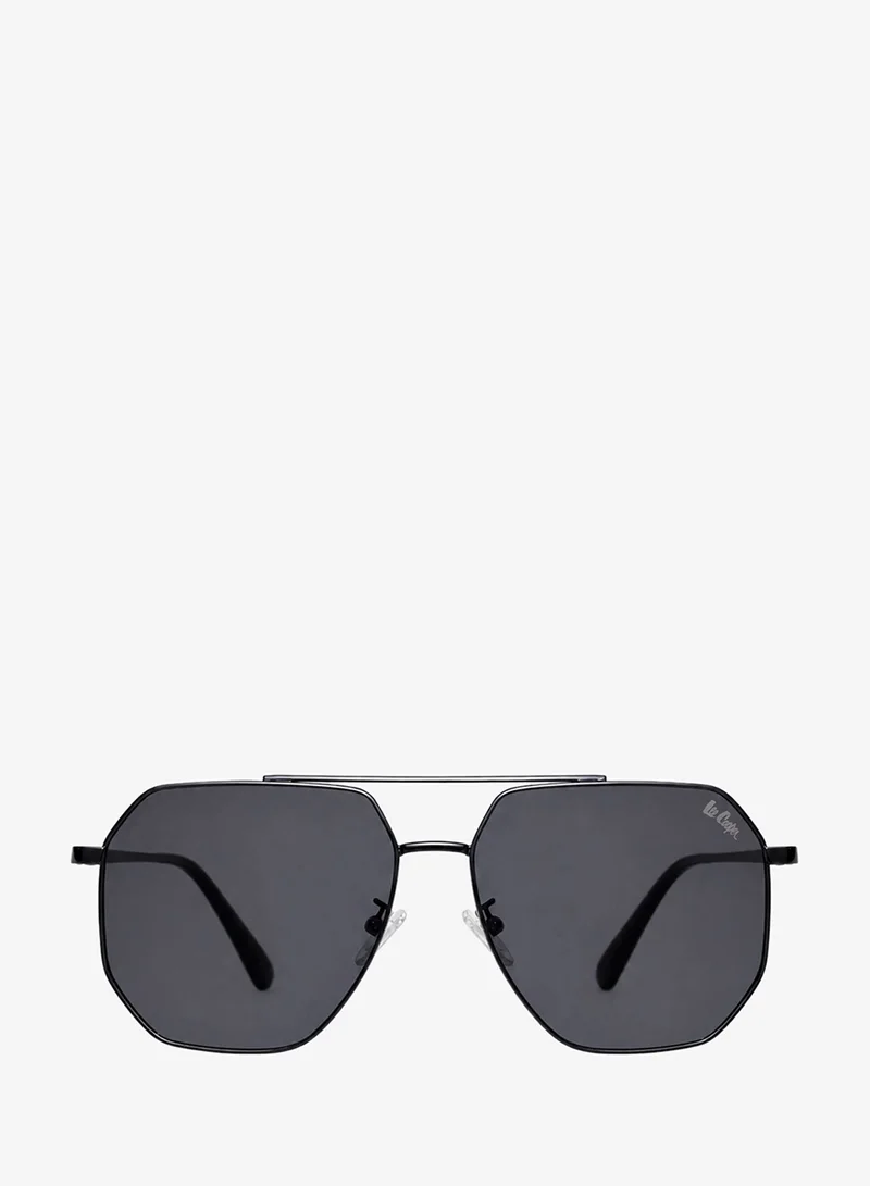 Lee Cooper 1.1 Tac Polarized Sunglasses Gunmetal Frame Gradient Grey Mirror Lens 53mm  - LCM10255C1