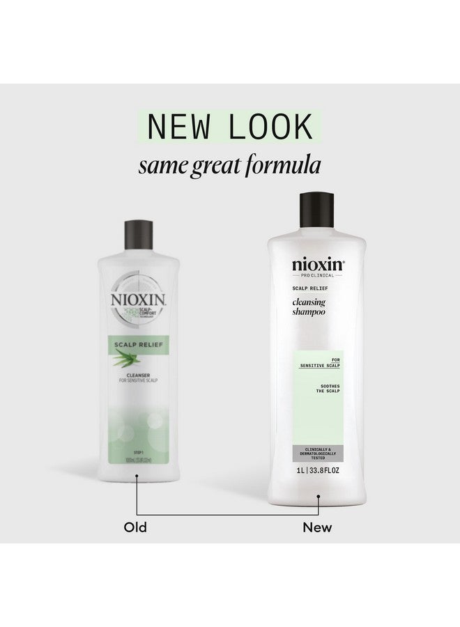 Nioxin Scalp Relief Cleansing Shampoo Shampoo For Sensitive Scalp 33.8 Fl Oz (Packaging May Vary) - Image 2