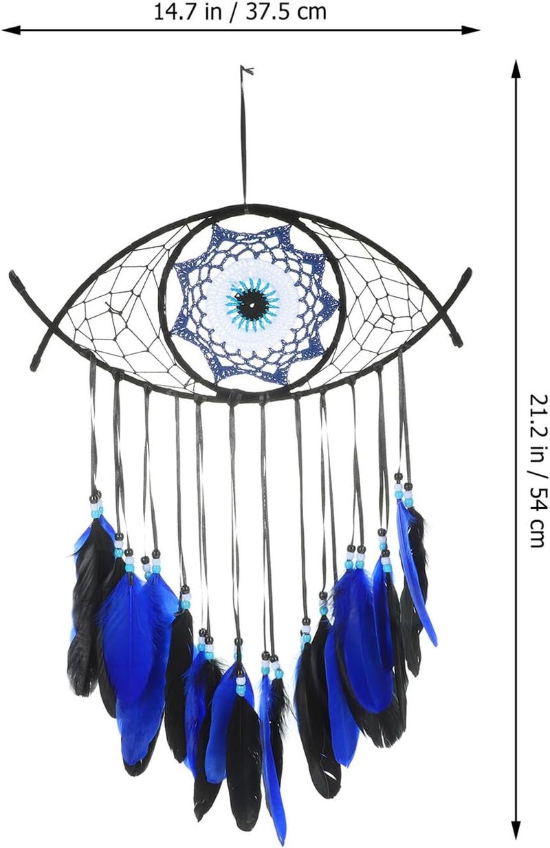 زينة جدارية على شكل صياد أحلام من نوع GALPADA Evil Eye Dreamcatcher، مناسبة لغرف النوم بأسلوب Boho السماوي - Image 2