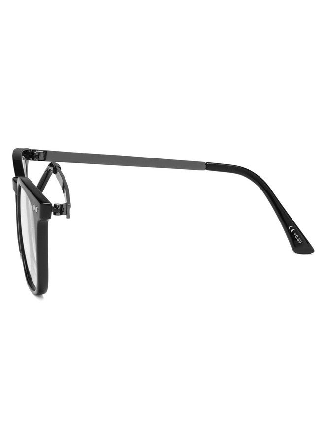 Eyekepper Readers Retro Square Plastic Frame Metal Arms Reading Glasses Black +3.5 - Image 3