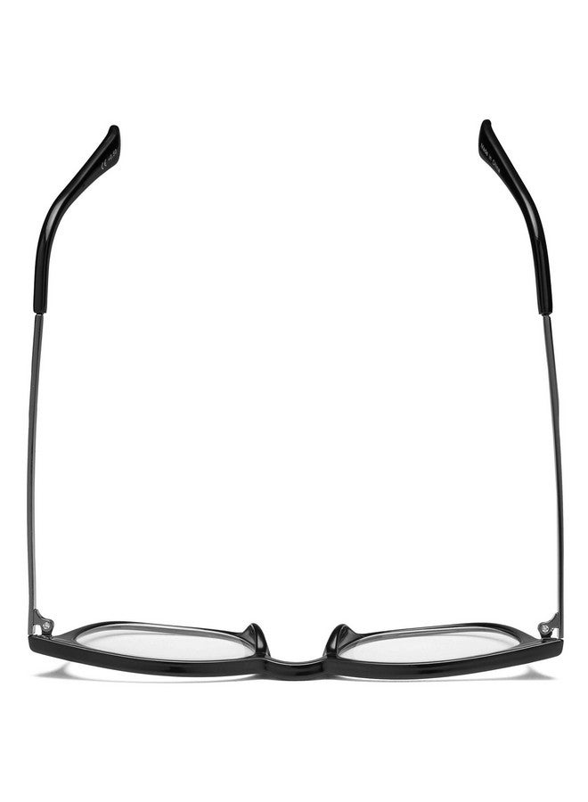 Eyekepper Readers Retro Square Plastic Frame Metal Arms Reading Glasses Black +3.5 - Image 4