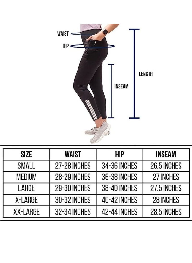 FLUSH - Flush Womens Yoga Pants with Pockets High Waisted 4 Ways Stretch Sports Workout Running Yoga Athletic Leggings - Image 1