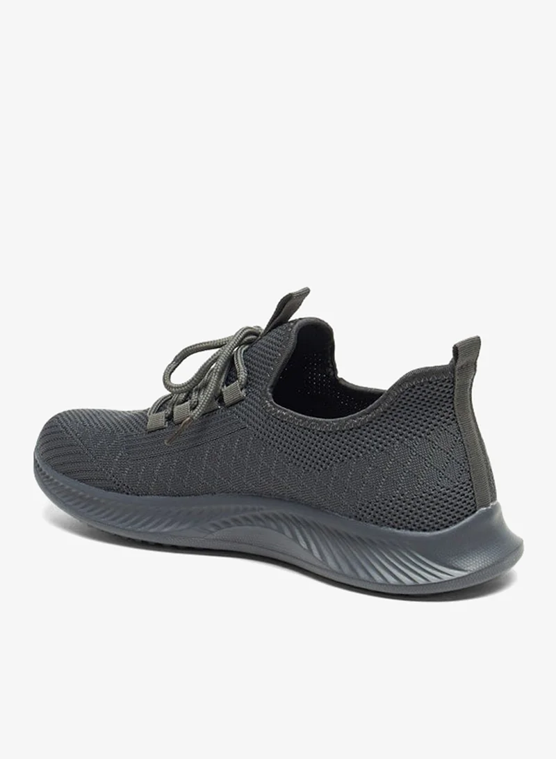 Oaklan by Shoexpress Mesh Textured Shoes with Lace-Up Closure
