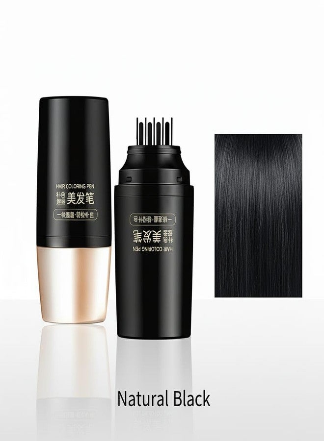 Dixoty قلم صبغة الشعر DIXOTY، آمن ومريح، مشط صبغة شعر مقاوم للماء والعرق، مشط تلوين شعر محمول، صبغة فورية 2 في 1 لجميع أنواع الشعر للنساء والرجال، أسود (20 غرام) (قلم صبغة أسود) - Image 3