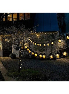 Beauenty 20 LED Black Lantern String Lights Mini Kerosene Lamp for Indoor Outdoor Patio Garden Holiday Home Ramadan Wedding Party  Tree New Year Decorations(Warm White Light)  - Image 4