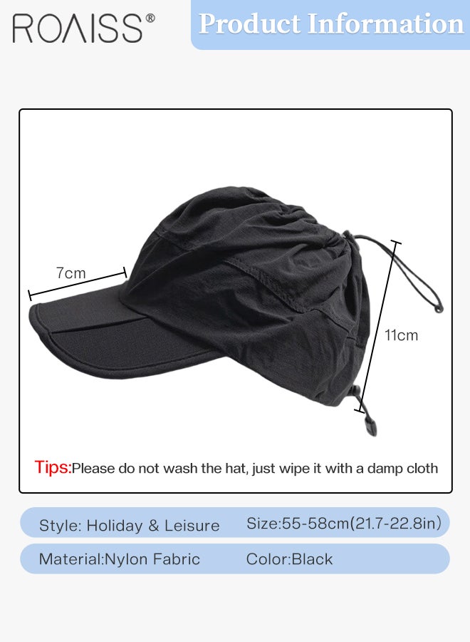 رويس قبعة بيسبول رياضية قابلة للطي بعامل حماية من أشعة الشمس 50+، قابلة للحمل، مناسبة للمشي لمسافات طويلة والصيد والجولف، سريعة الجفاف، برباط تضييق. - Image 2