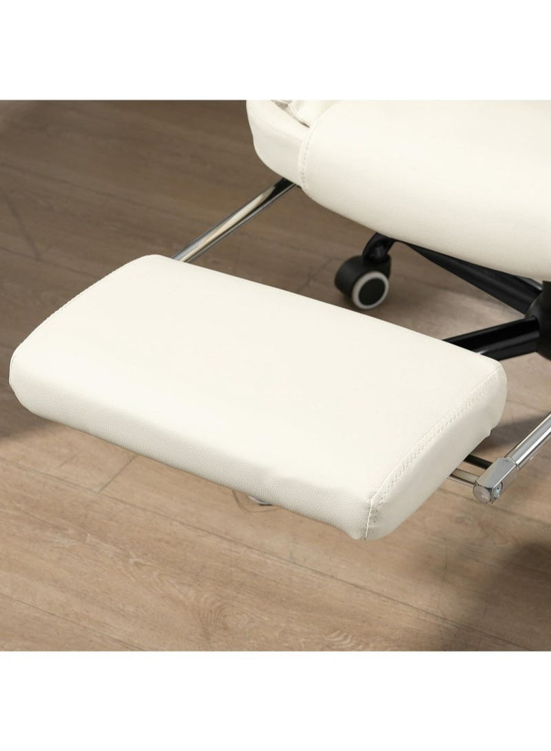 إج كرسي مكتب مريح للكمبيوتر مصنوع من جلد البولي يوريثان، كرسي دوار قابل للتعديل بارتفاع عالي الظهر مع تدليك بنقطتين - Image 5