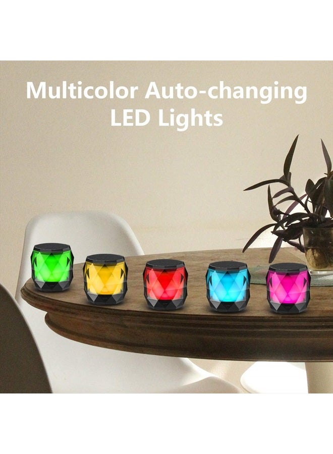 LFS Portable Bluetooth Speaker with Lights, Night Light LED Wireless Speaker,Magnetic Waterproof Speaker, 7 Color LED Auto-Changing,TWS,Perfect Mini Speaker for Shower, Home, Outdoor (Multicolor) - Image 5