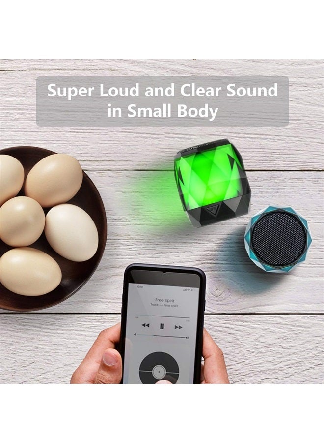 LFS Portable Bluetooth Speaker with Lights, Night Light LED Wireless Speaker,Magnetic Waterproof Speaker, 7 Color LED Auto-Changing,TWS,Perfect Mini Speaker for Shower, Home, Outdoor (Multicolor) - Image 2