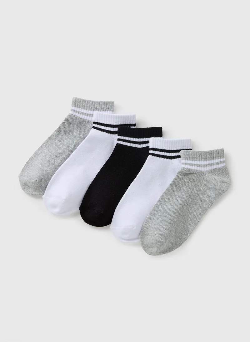 Matalan 5 Pack Black Sports Trainer Socks