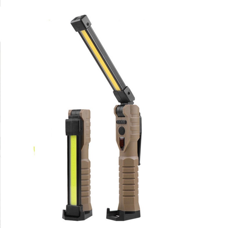 USB COB Magnetic Work Light LED Red Flashlight L08 khaki L08 khaki