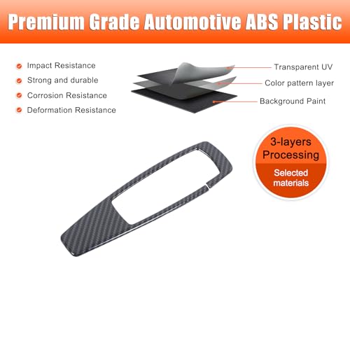 CHEAYAR Gear Shift Panel Trim Cover Compatible with Acura RDX 20132018Car Center Console Gear Shifter Console AntiScratch Panel Frame Decorative Protection Cover Accessories Carbon fiber pattern A - Image 3