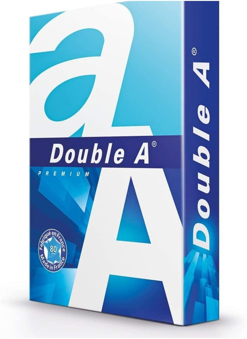 Double A - Printer Copy Paper, Size A4, GSM 80, 500 Pages Ream