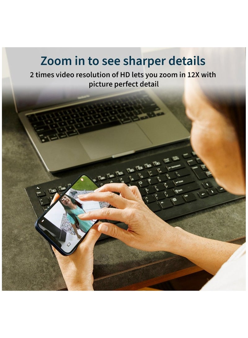 Arlo Ultra 2 Spotlight 3-Camera Security Bundle Indoor/Outdoor Wireless 4K Security System White - Image 2