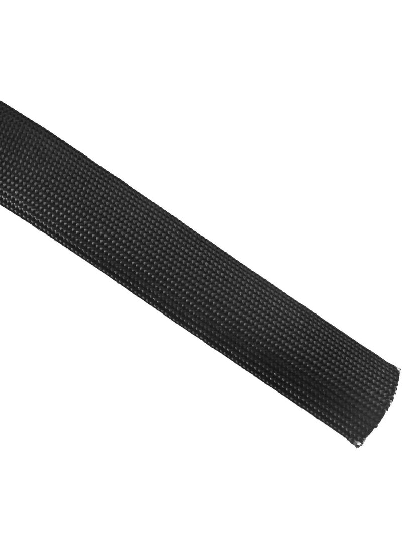 Heat Sleeve Fiberglass Adjustable Heat Shield High Temp Black Colour 5FT-25MM(1") for Car Wire Loom Brake Line Cable Protection - Image 2