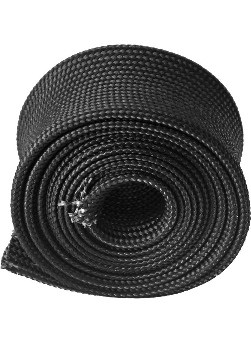 Heat Sleeve Fiberglass Adjustable Heat Shield High Temp Black Colour 5FT-25MM(1") for Car Wire Loom Brake Line Cable Protection - Image 3
