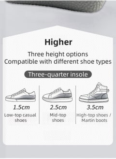 Harse 1 Pair Invisible Height Increasing Insoles, 3.5cm Heel Lift Foot Pads for Men & Women, Breathable Shock Absorbing Sports Inserts  - Image 3