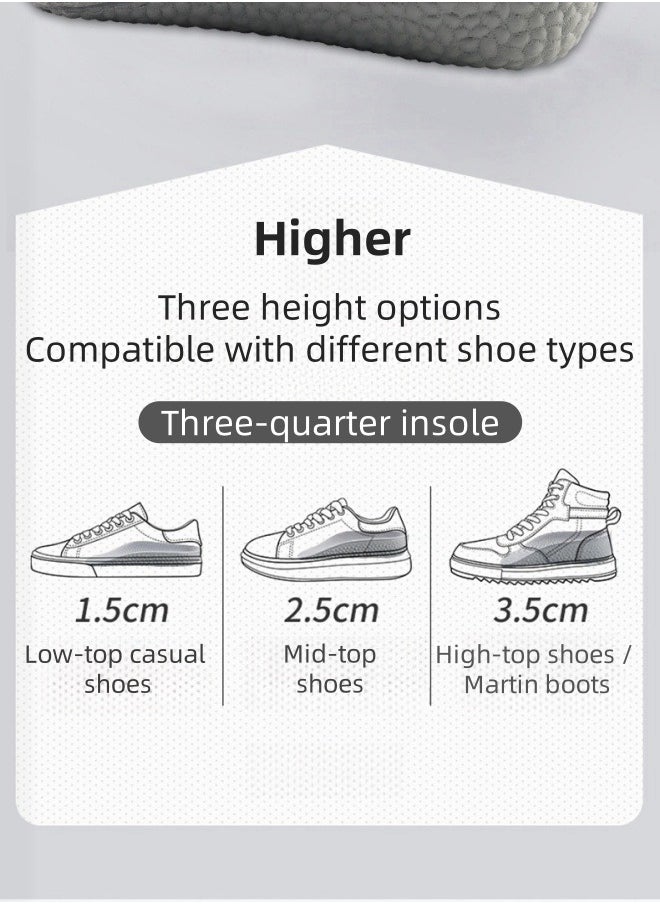 Harse 1 Pair Invisible Height Increasing Insoles, 3.5cm Heel Lift Foot Pads for Men & Women, Breathable Shock Absorbing Sports Inserts  - Image 3