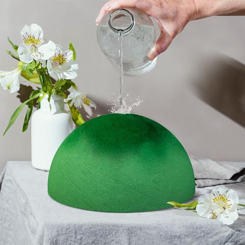 Max Shape Floral Foam Half Ball 7.48" for Floral Arrangements, Round Floral Foam Half Balls Green, Wet Flower Foam for Fresh Flowers - Image 3