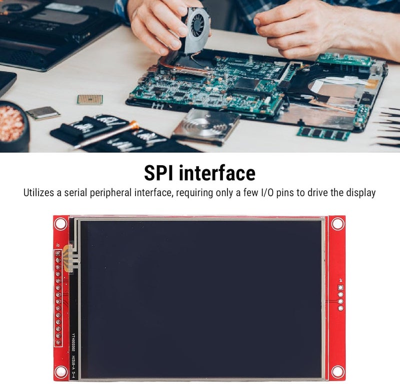 وحدة عرض LCD TFT بحجم 4.0 بوصة بدقة 480x320 عالية الوضوح، شاشة تعمل باللمس SPI مع قلم لمس للاستخدام في الأعمال اليدوية، موفرة للطاقة - Image 2