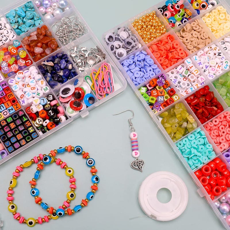 IOOLEEM 28 Grids Plastic Bead Organizer Box, Organizer Container Storage Box, Dividers for bead arts and crafts. - Image 5