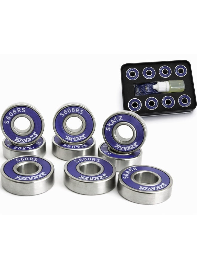 OVERS 16PCS S608RS Ceramic Bearings 8×22×7mm Double Sealed High-Speed 608RS Skateboard Bearings for Scooter, Inline Skate, Rollerblade & Wheel Applications - Image 3